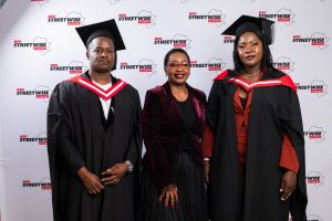 Luthando Nyameni (left), Nolo Thobejane (middle) and Rose Khoza